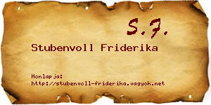 Stubenvoll Friderika névjegykártya